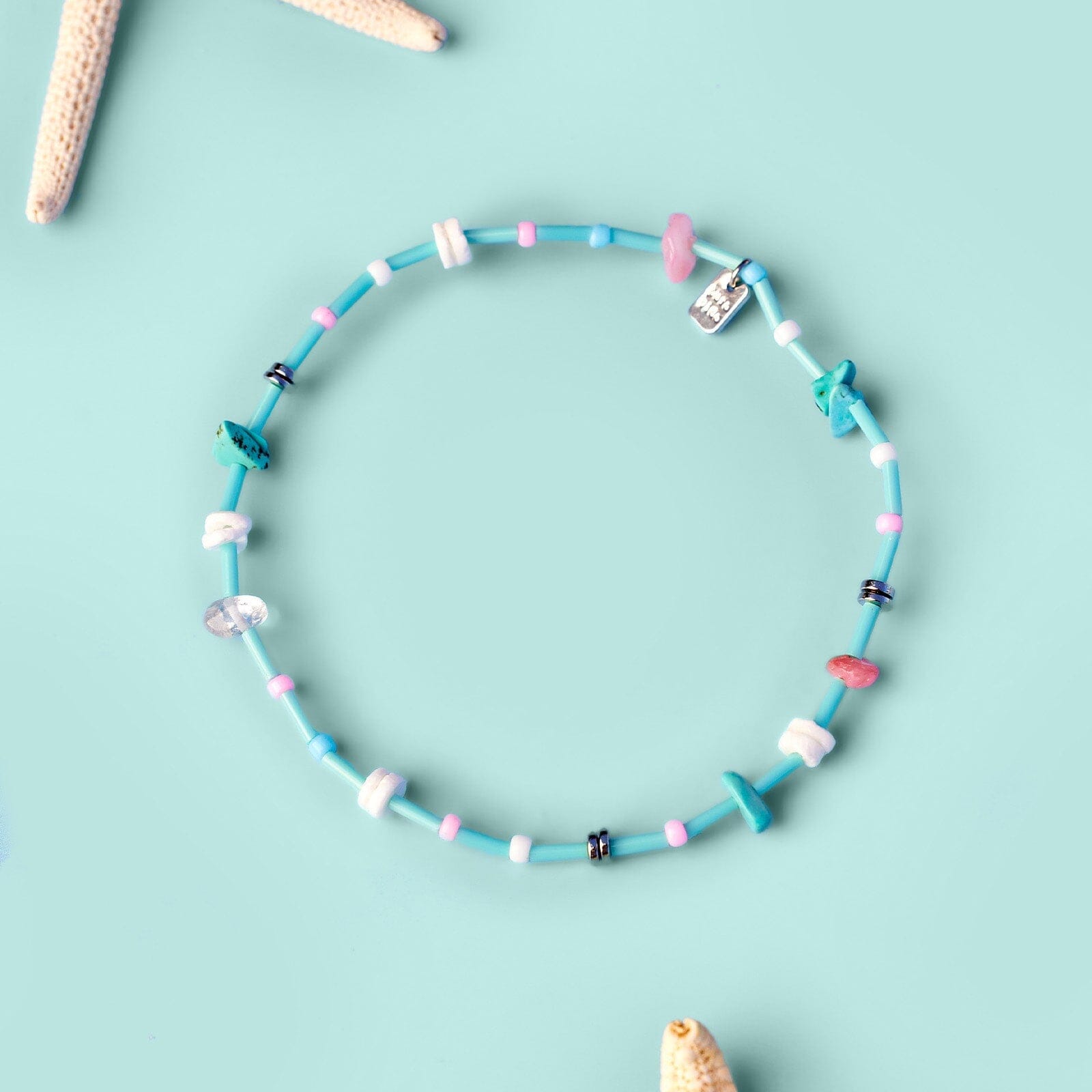 Mixed Gemstone Chip Anklet