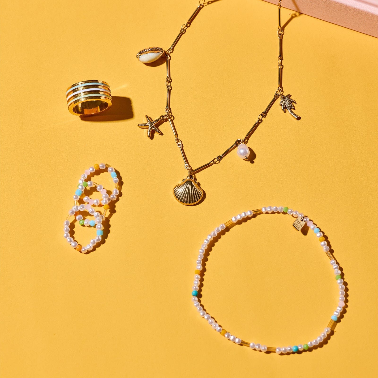 Pippa Pearl Stretch Anklet