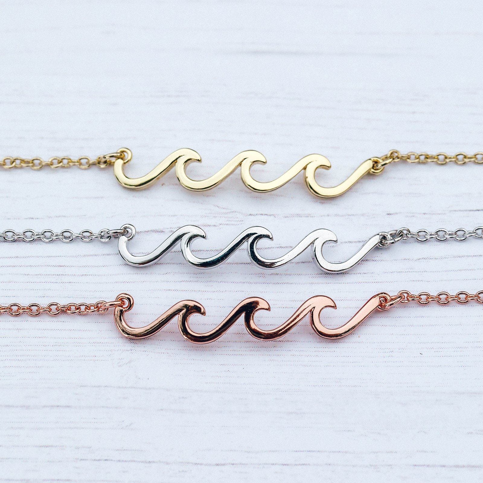 Silver Delicate Wave Anklet