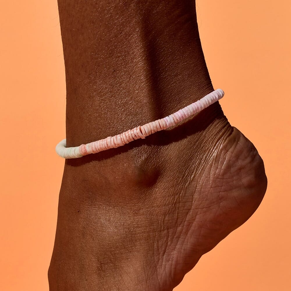 Pink Sands Puka Stretch Anklet