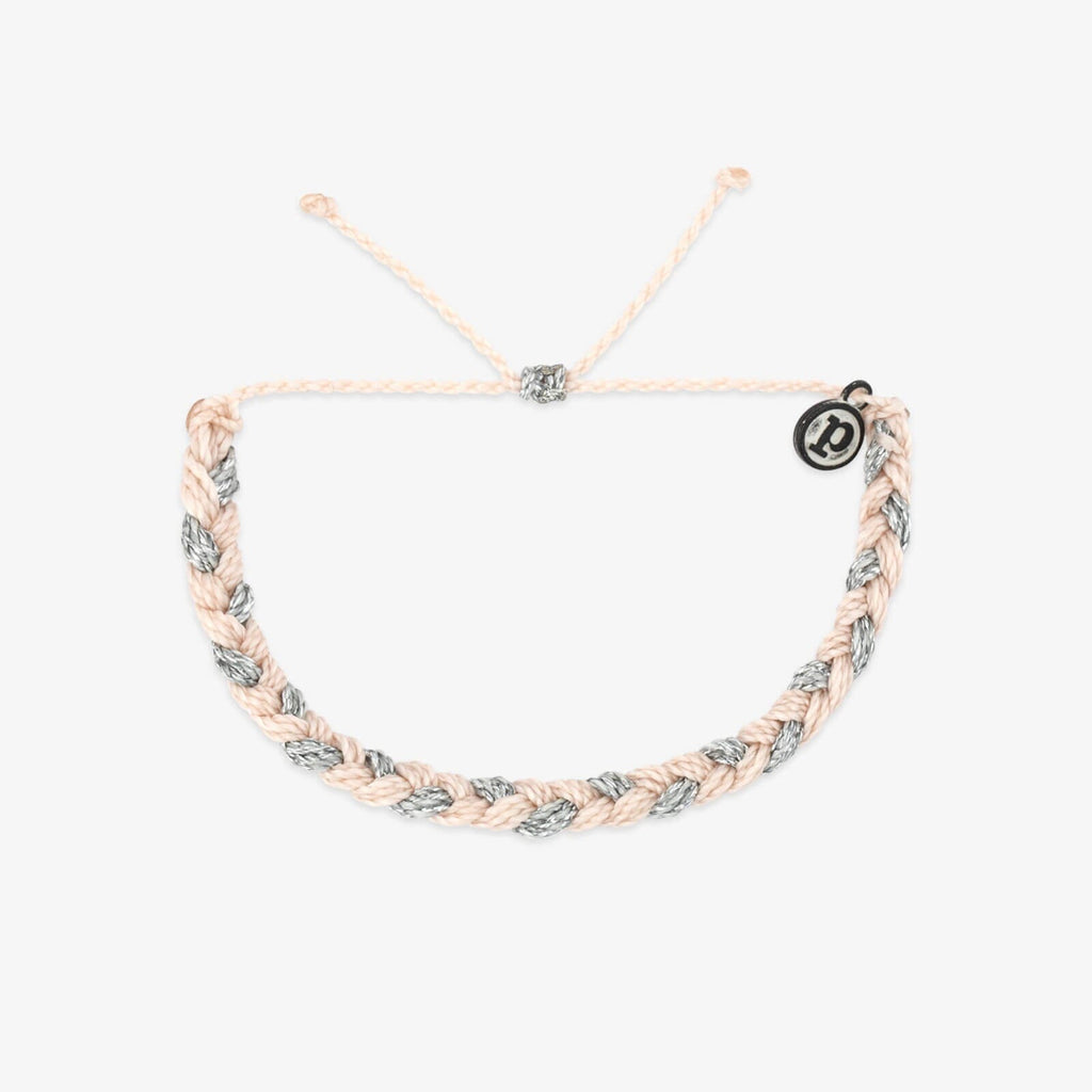 Metallic Blush Braided Bracelet