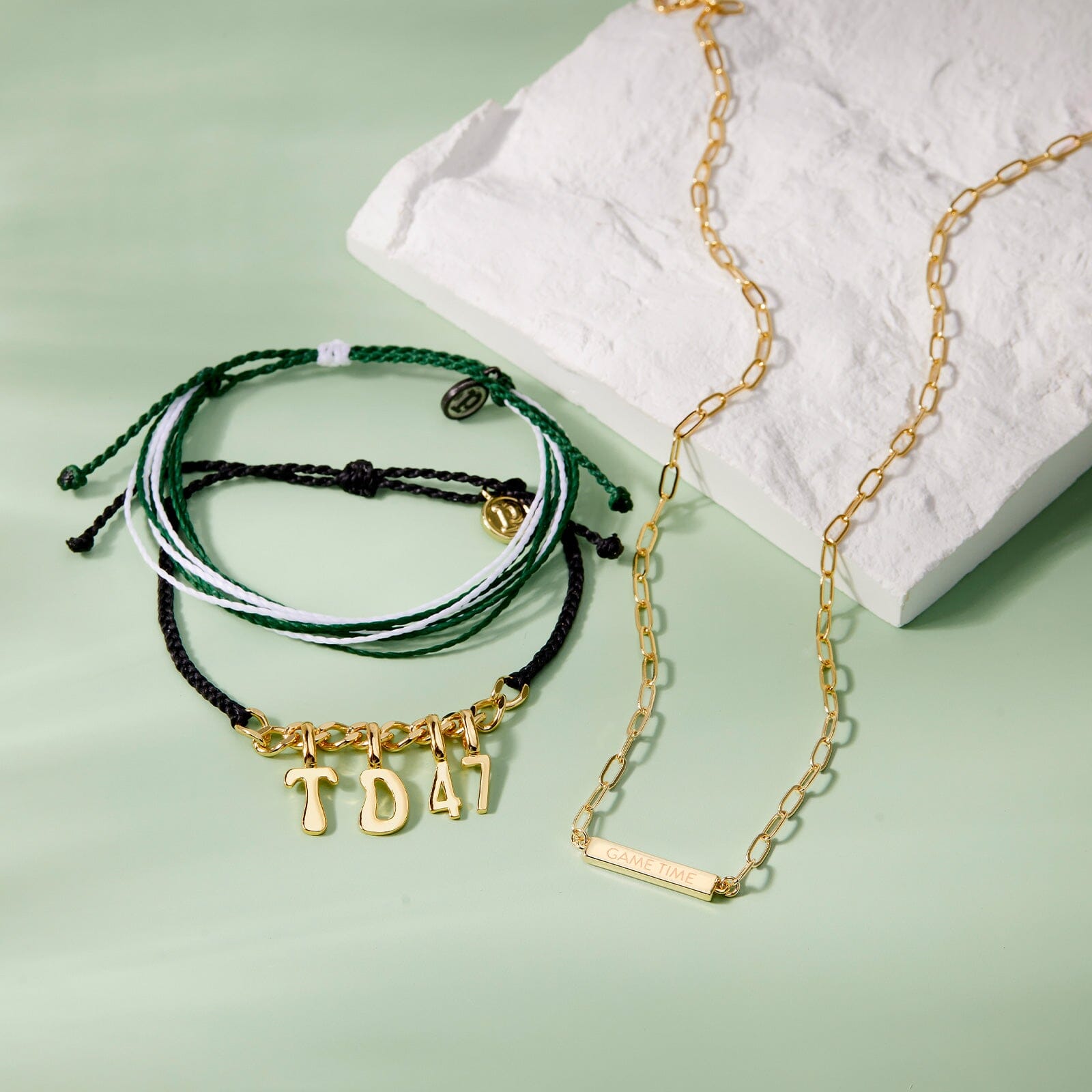 Green & White Bracelet