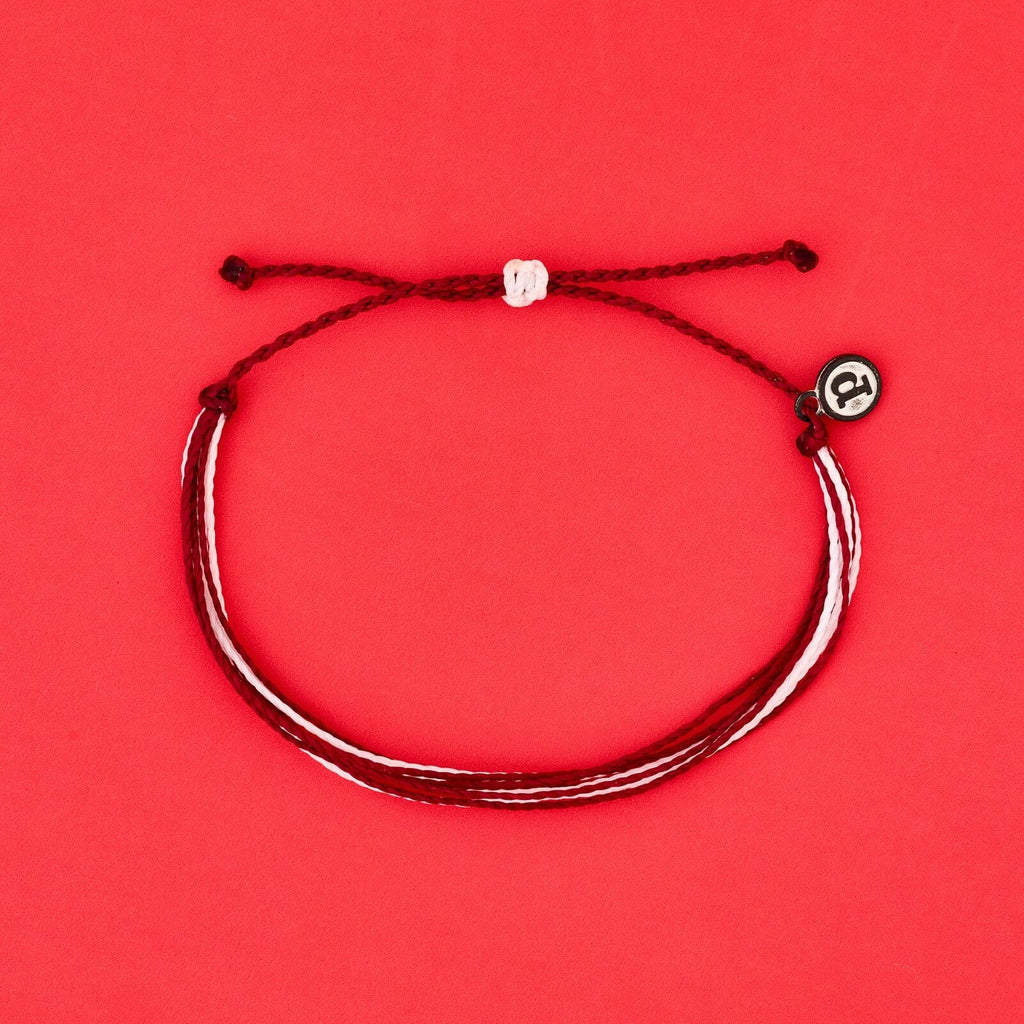 Maroon & White Bracelet