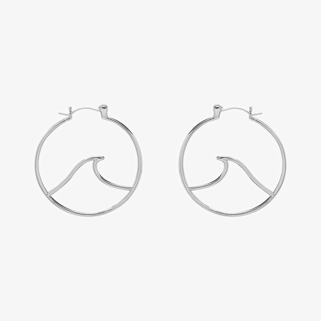 Large Wave Hoop Earrings