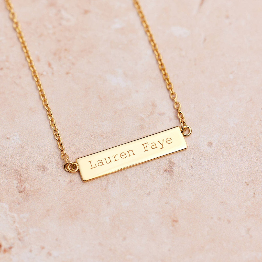 Engravable Bar Necklace