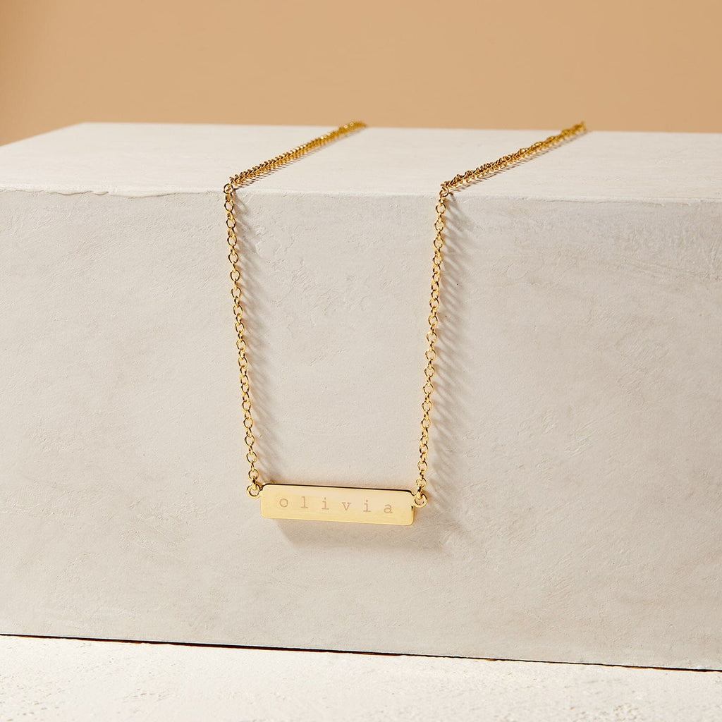 Engravable Bar Necklace