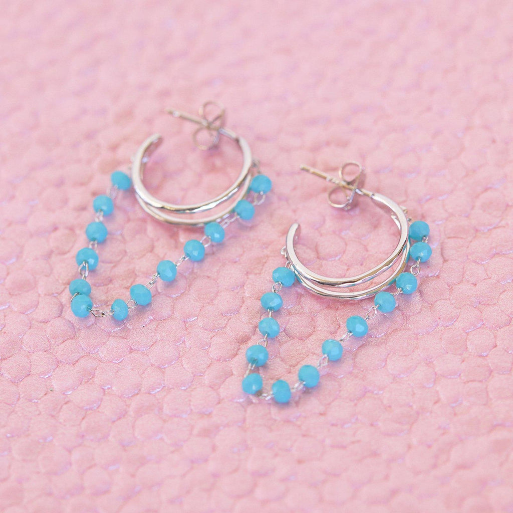 Neon Chain Hoop Earring