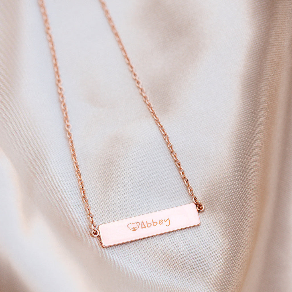 Engravable Bar Necklace