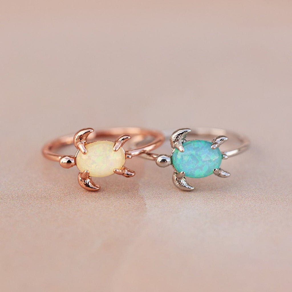 Opal Sea Turtle Ring