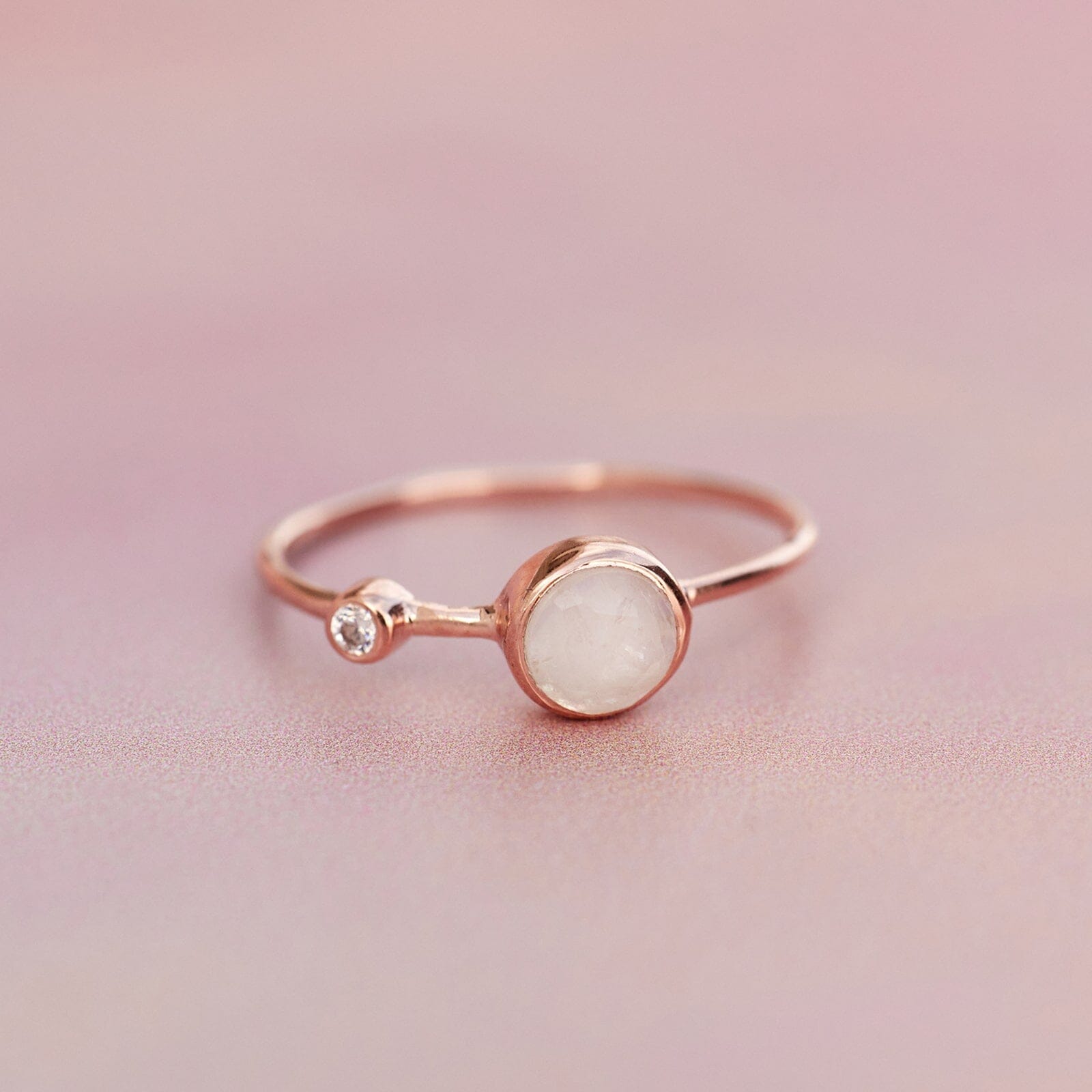 Moonstone Double Stone Ring