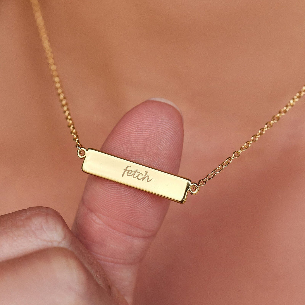 Engravable Bar Necklace