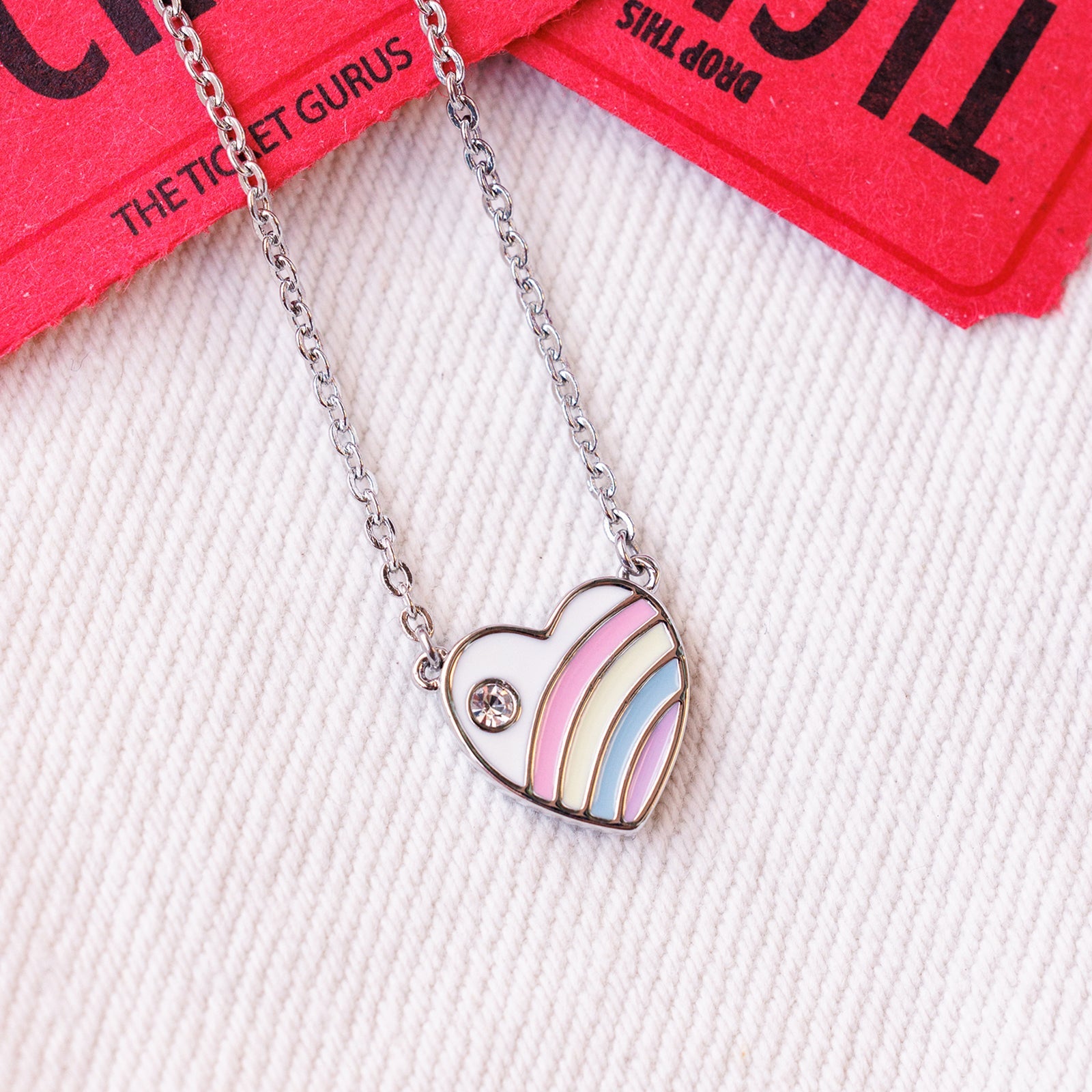 Pastel Vintage Heart Necklace