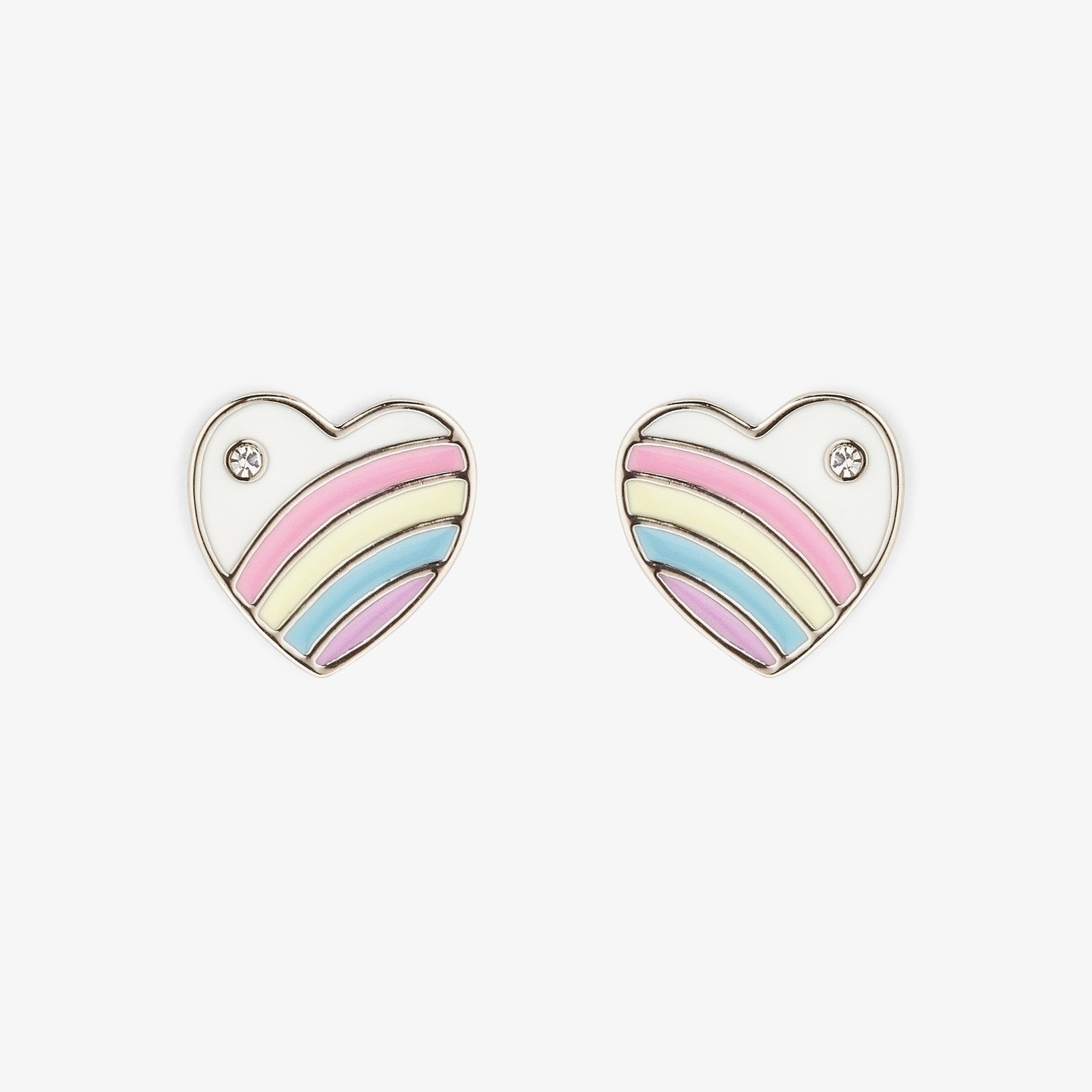 Pastel Vintage Heart Stud Earrings