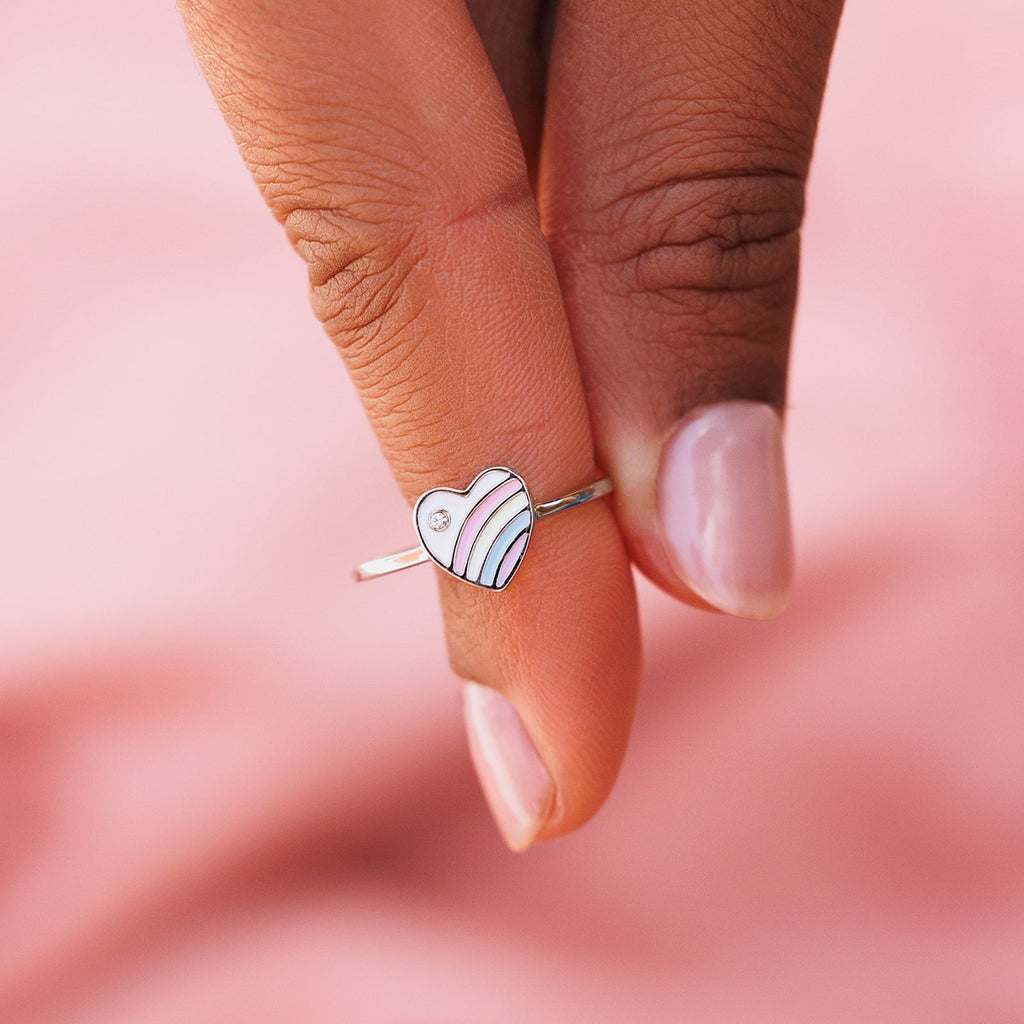 Pastel Vintage Heart Ring