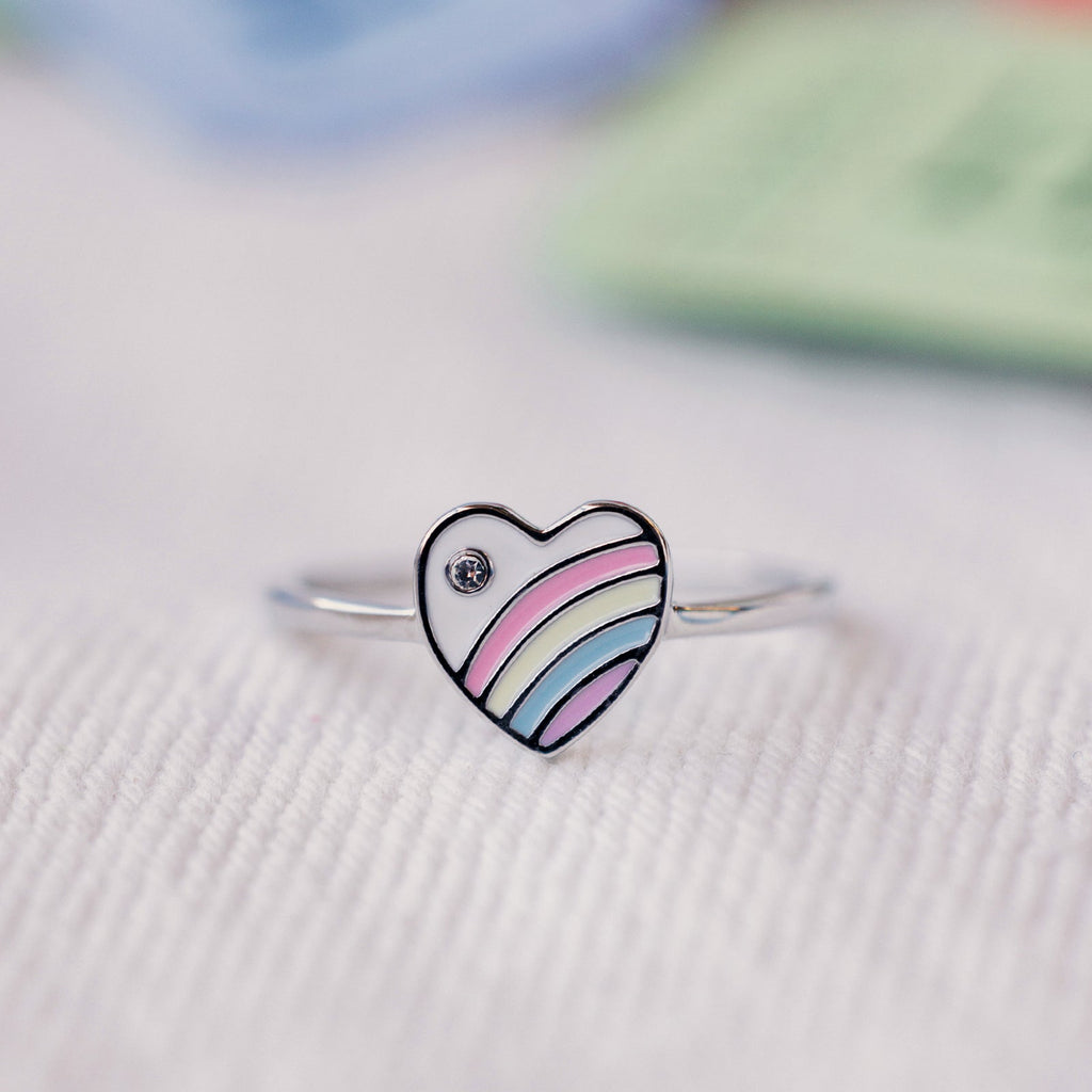 Pastel Vintage Heart Ring