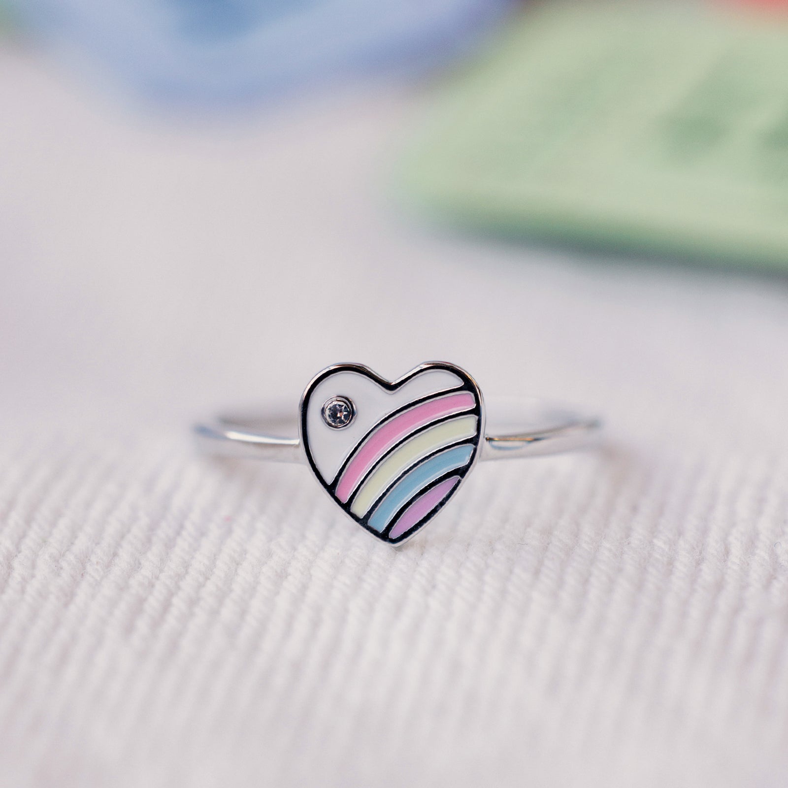 Pastel Vintage Heart Ring