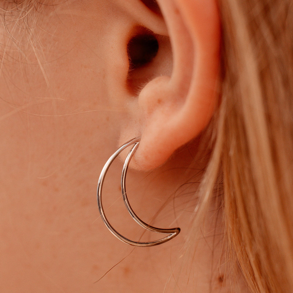 Crescent Hoop Earrings