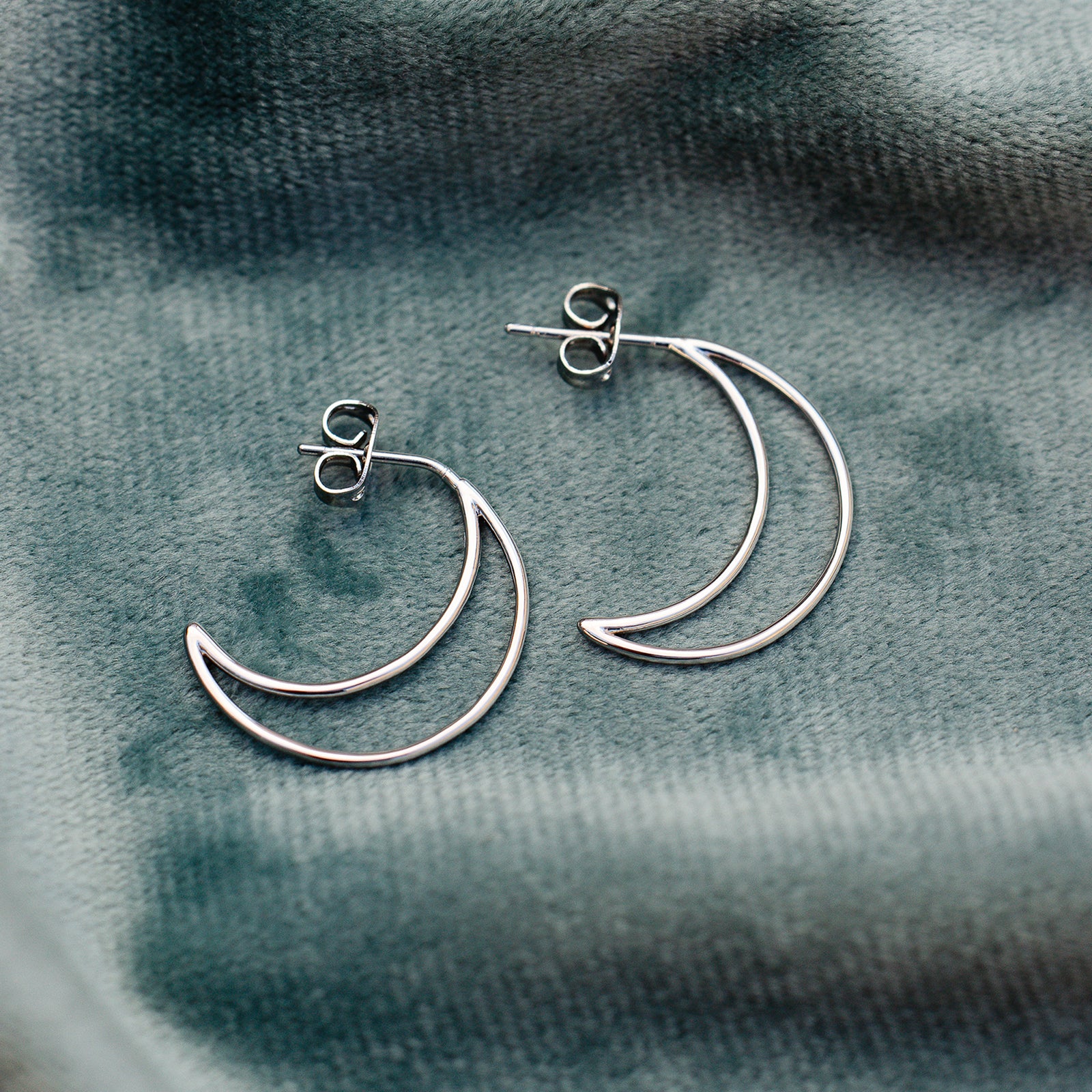 Crescent Hoop Earrings