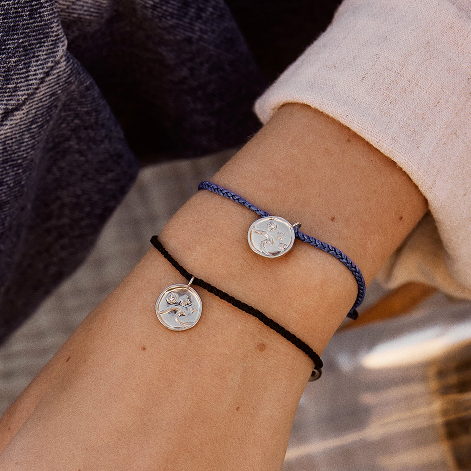 Crystal Wave Coin Bracelet