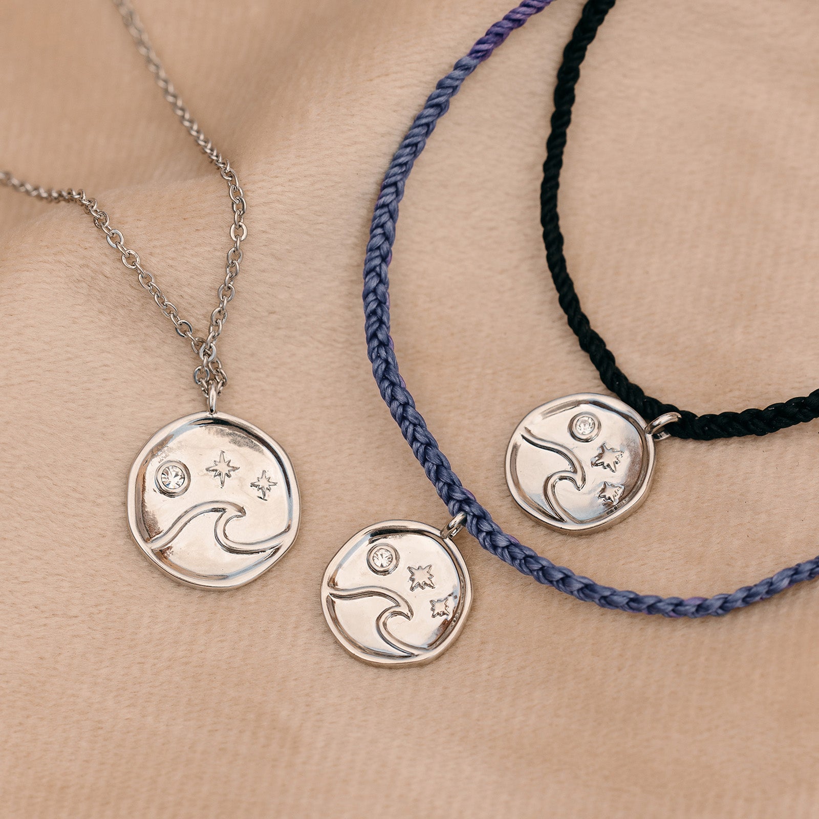 Crystal Wave Coin Bracelet