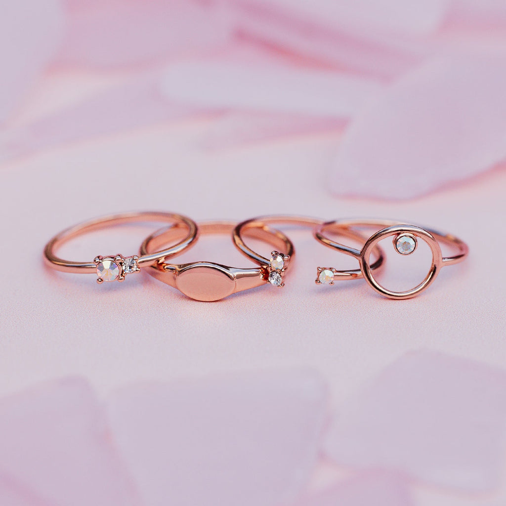 Crystal Sky Ring Stack