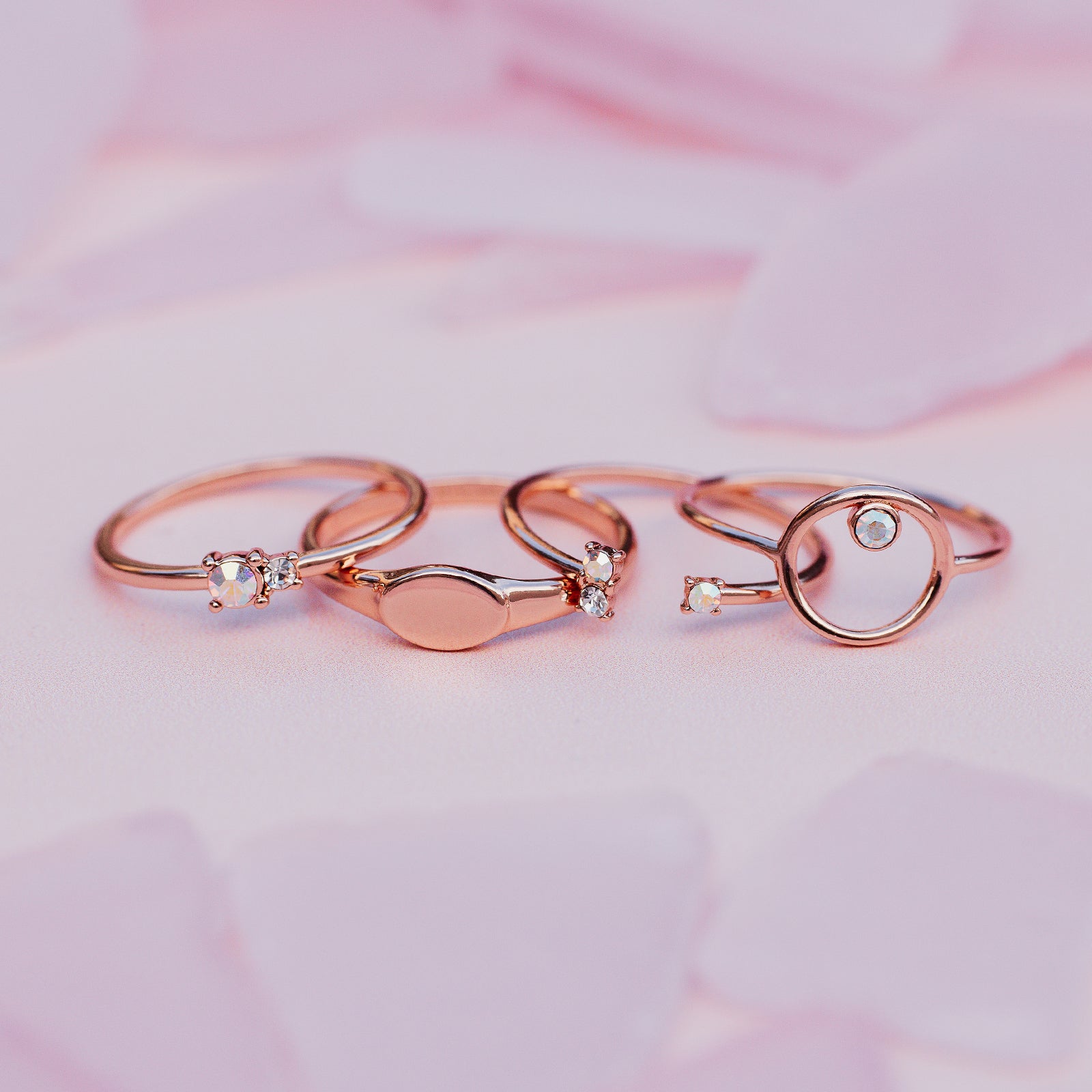 Crystal Sky Ring Stack