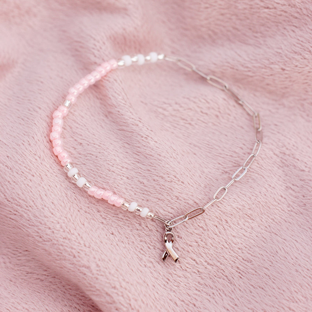 Boarding 4 Breast Cancer Half N Half Bracelet