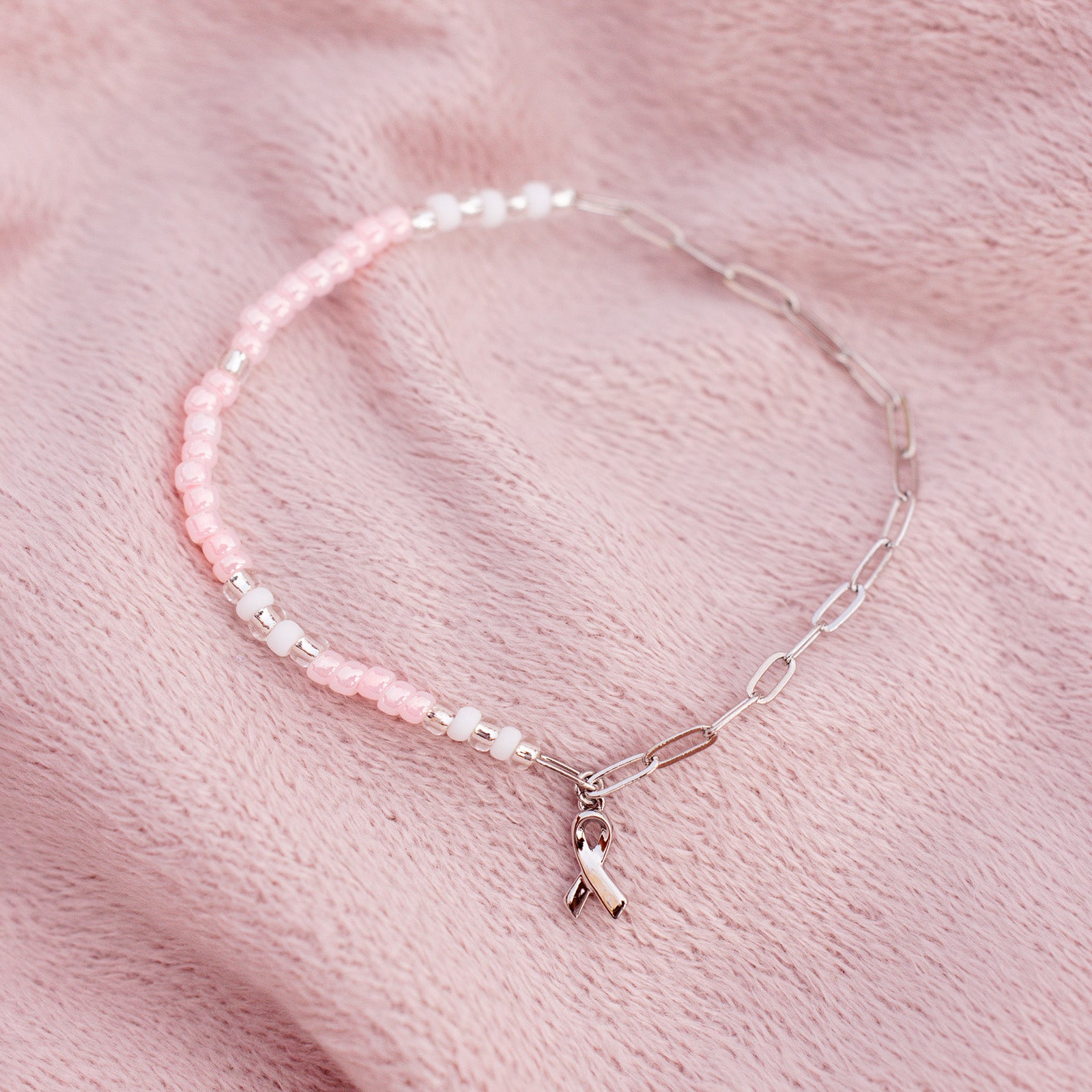 Boarding 4 Breast Cancer Half N Half Bracelet