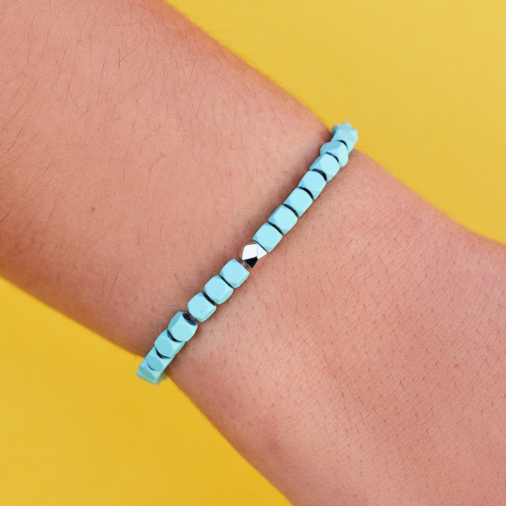 Coated Hematite Stretch Bracelet