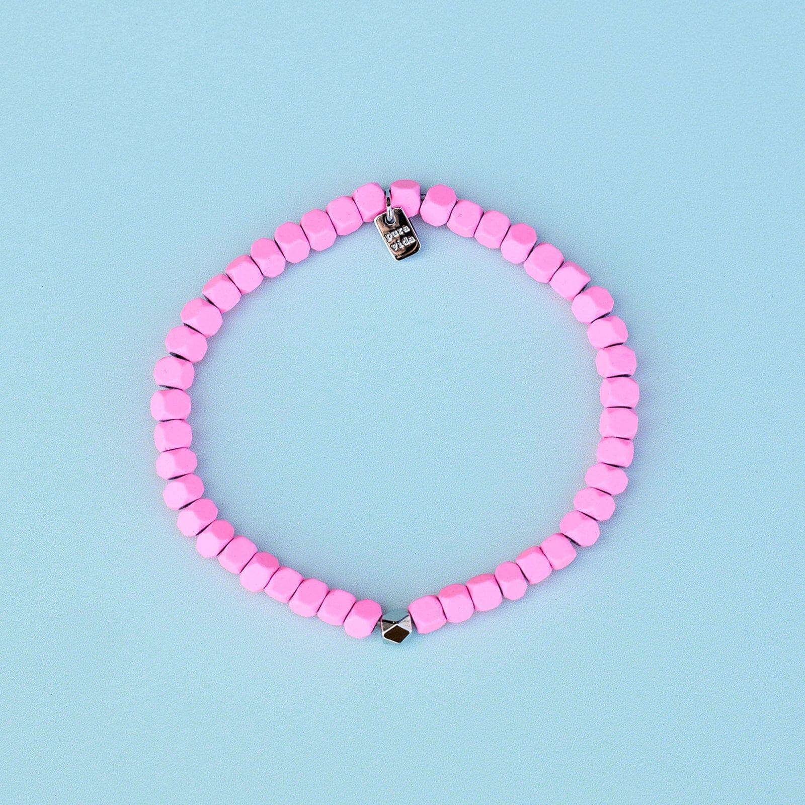 Coated Hematite Stretch Bracelet