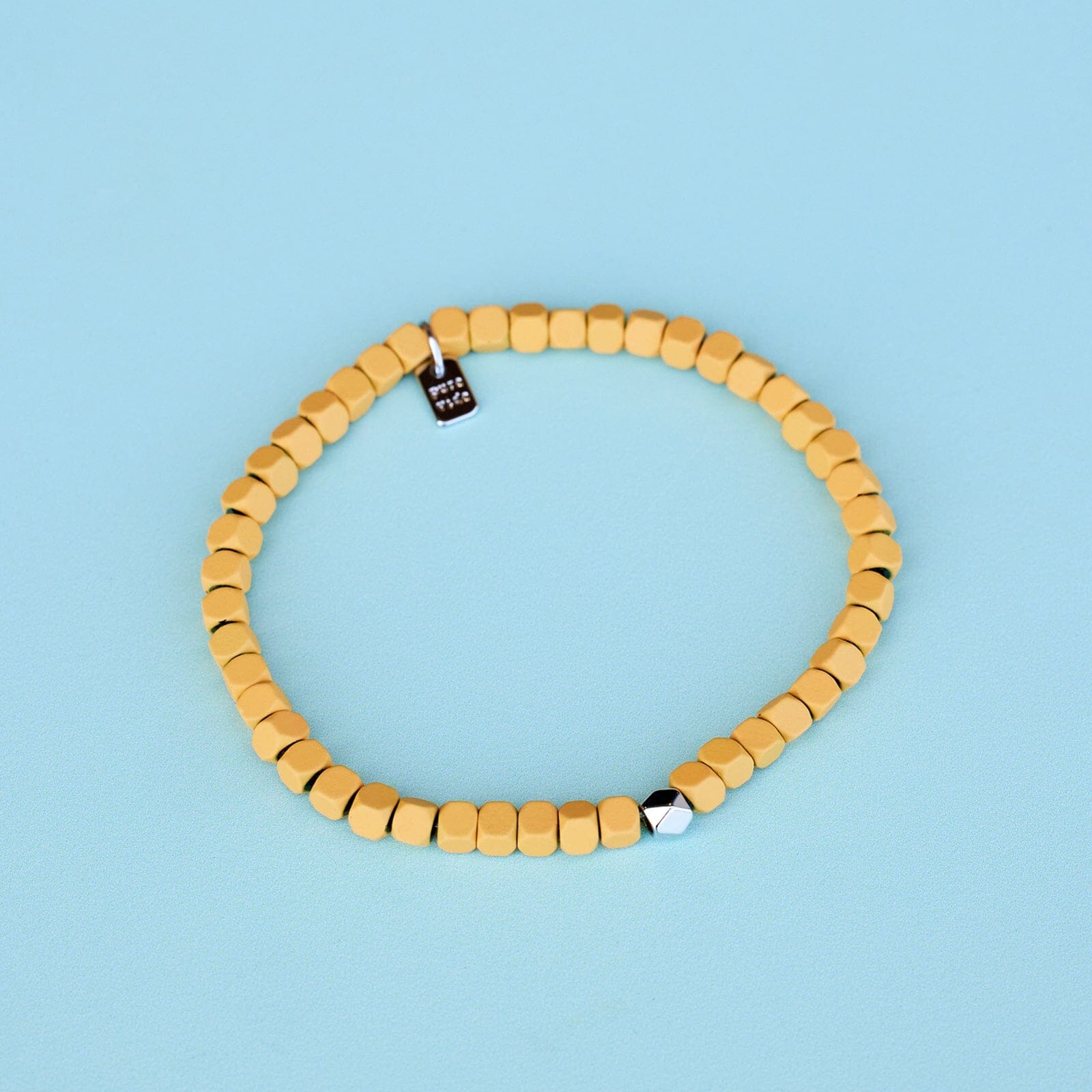 Coated Hematite Stretch Bracelet