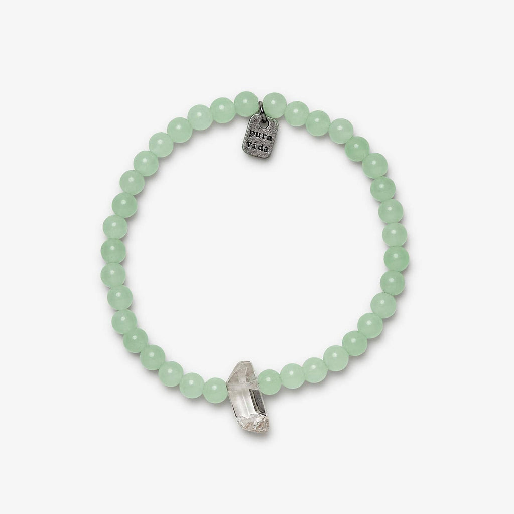 Green Quartz Intention Stretch Bracelet