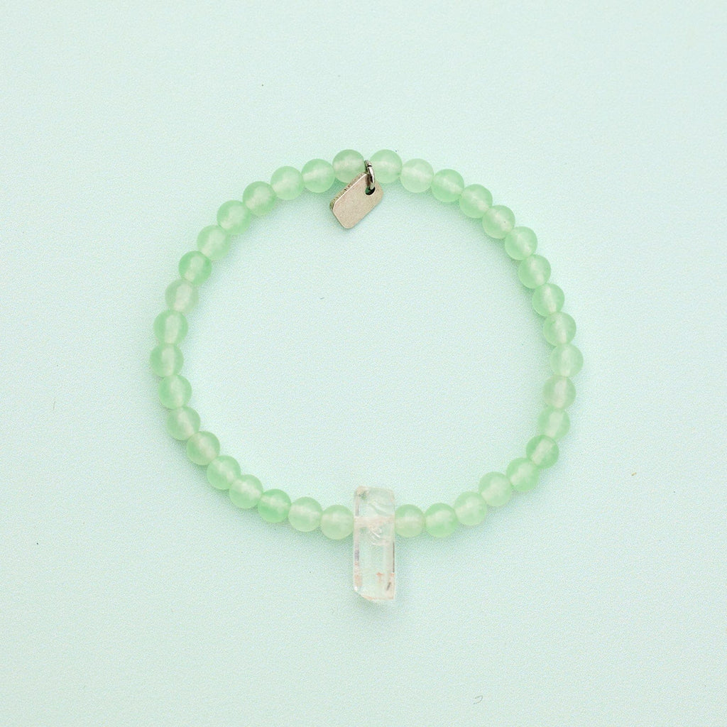Green Quartz Intention Stretch Bracelet