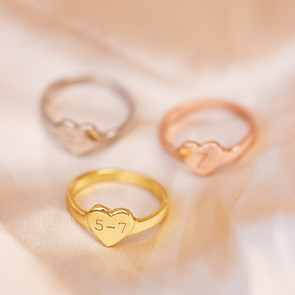 Engravable One Heart Ring