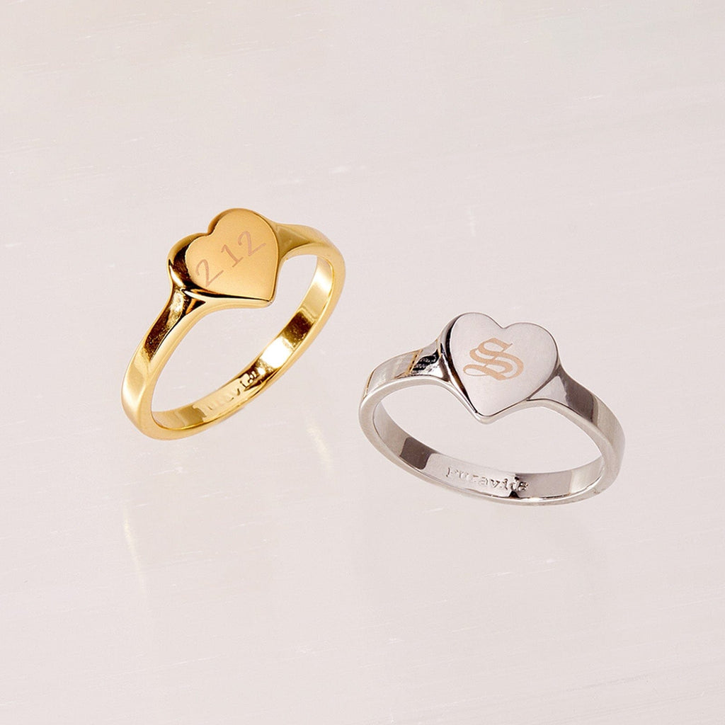 Engravable One Heart Ring
