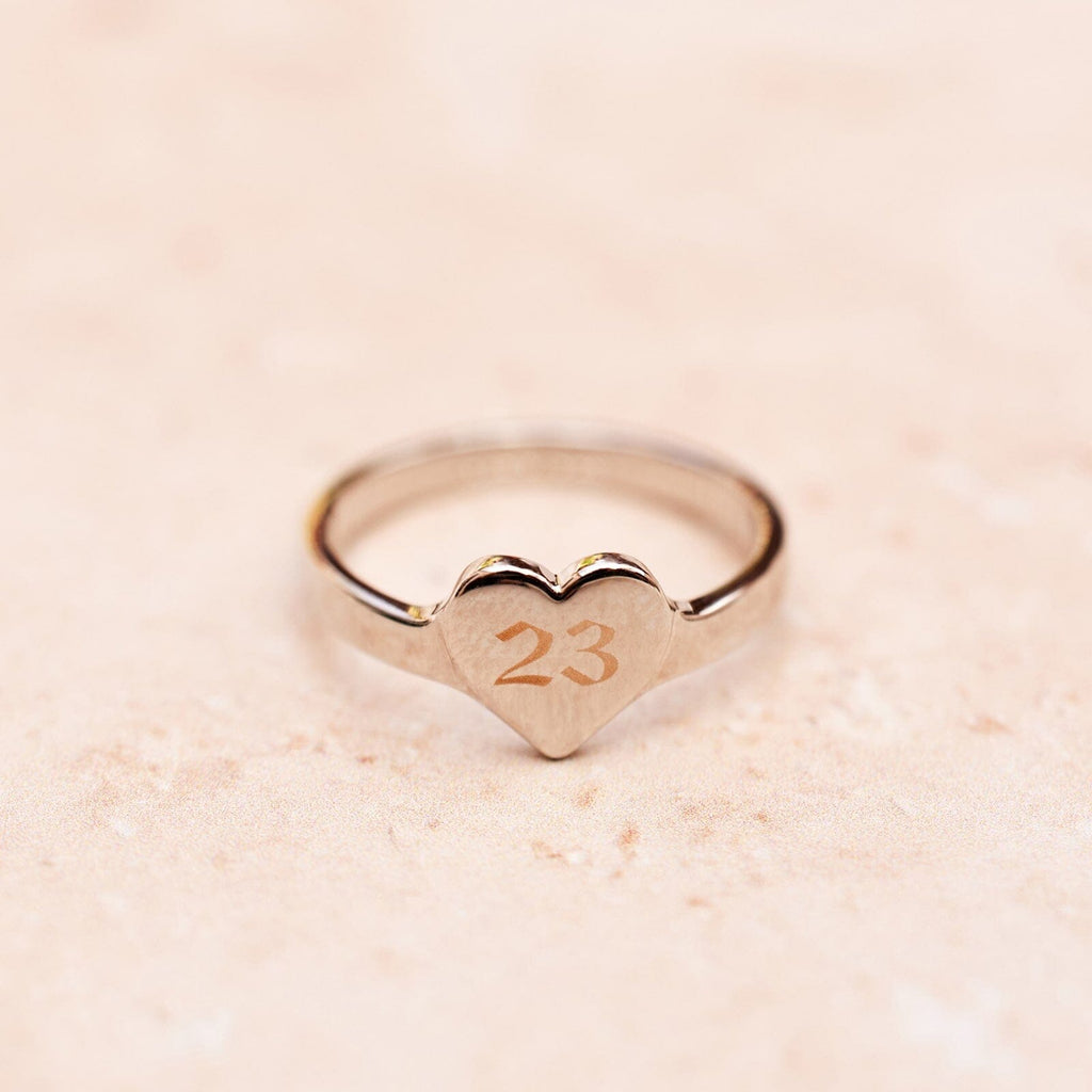 Engravable One Heart Ring