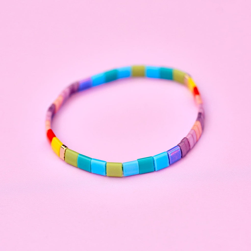 Paradise Tile Bead Stretch Bracelet