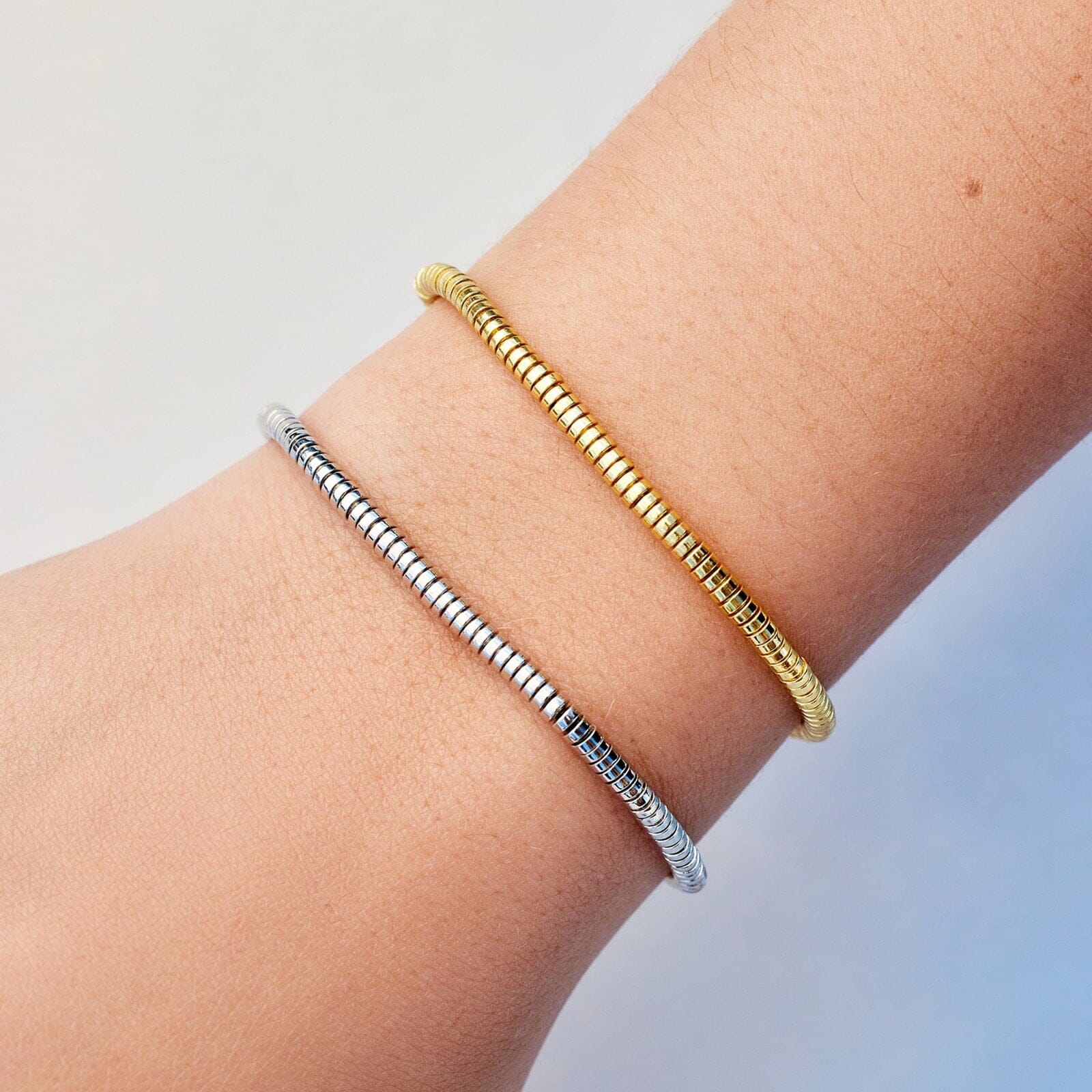 Harper Disc Bead Stretch Bracelet