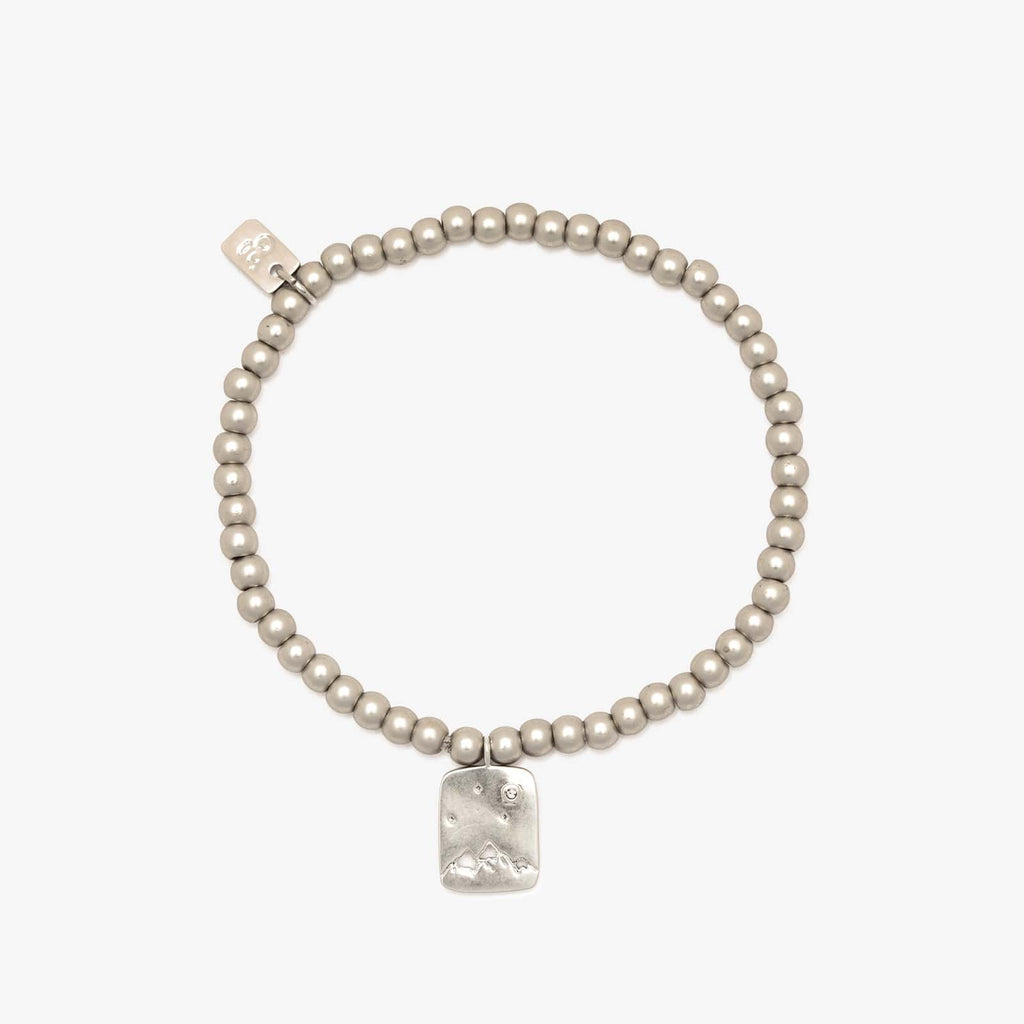 Outdoorsy Gals Metal Bead Stretch Bracelet
