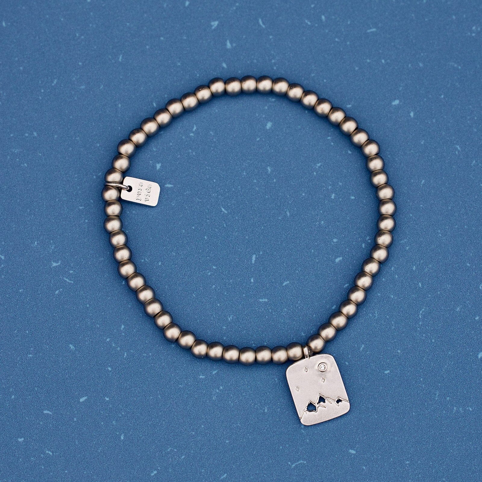 Outdoorsy Gals Metal Bead Stretch Bracelet