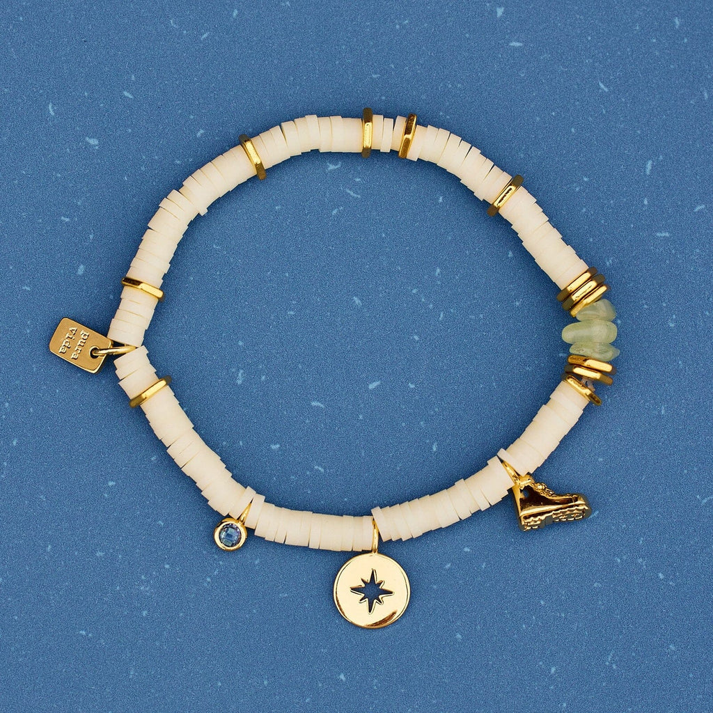 Outdoorsy Gals Vinyl Disc Stretch Bracelet