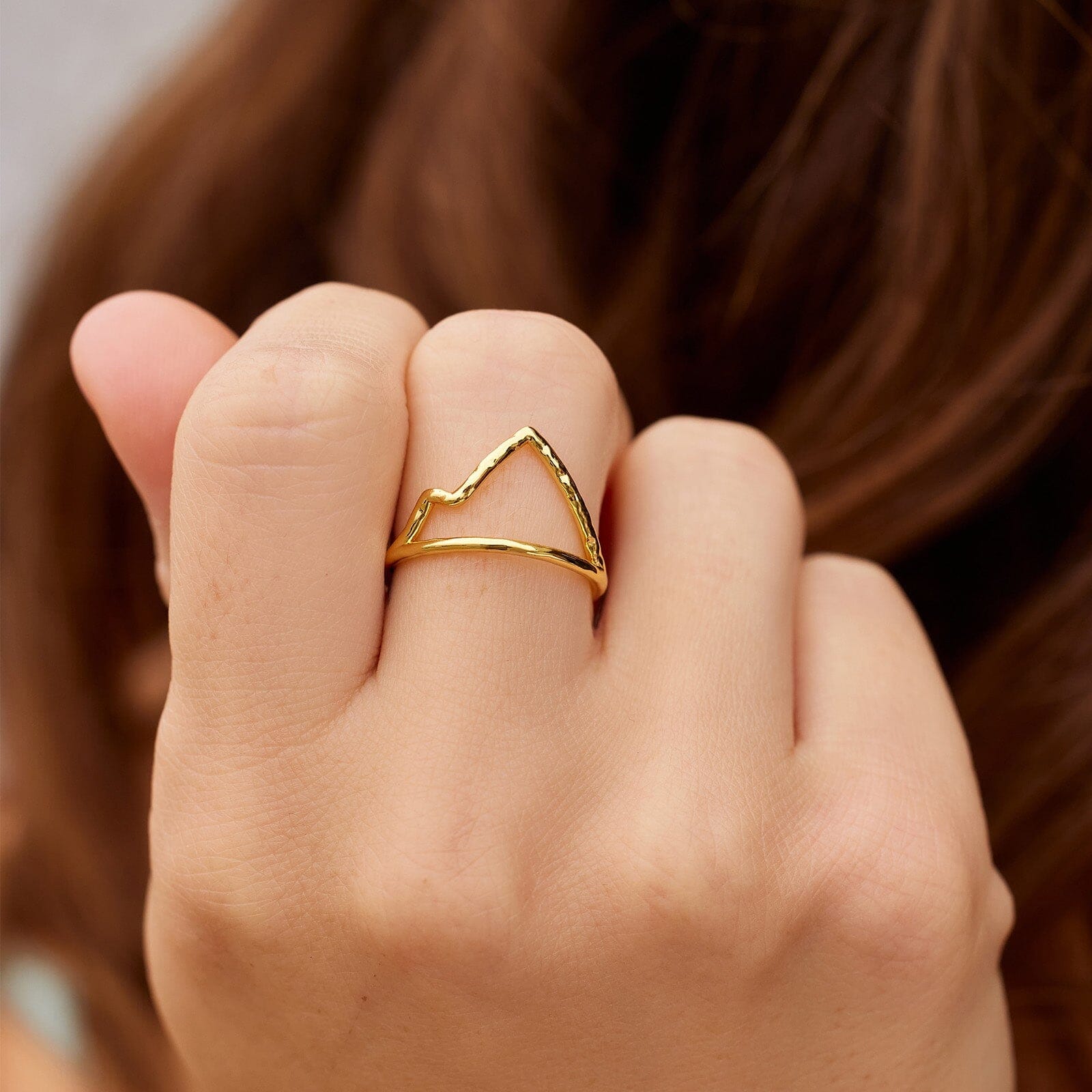 Outdoorsy Gals Mountain Statement Ring
