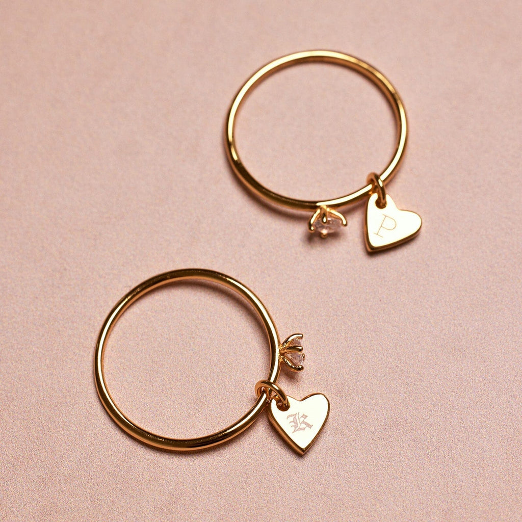 Demi-Fine Engravable Heart Ring