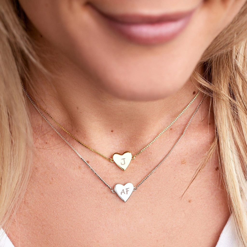Demi-Fine Engravable Heart Choker