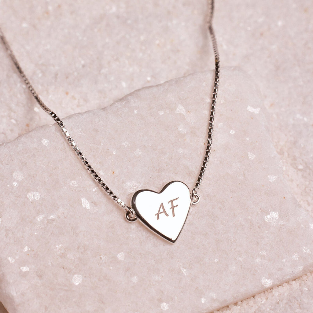 Demi-Fine Engravable Heart Choker