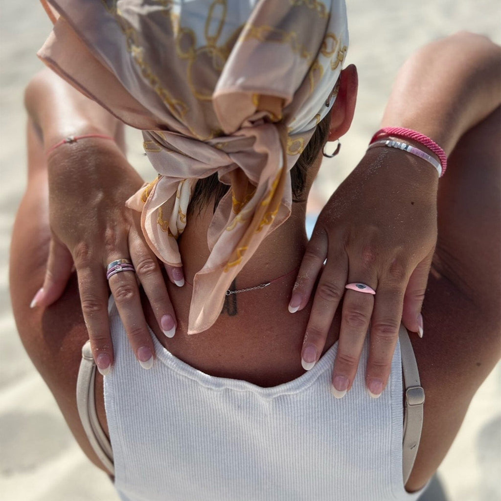 Boarding for Breast Cancer Marquise Enamel Ring