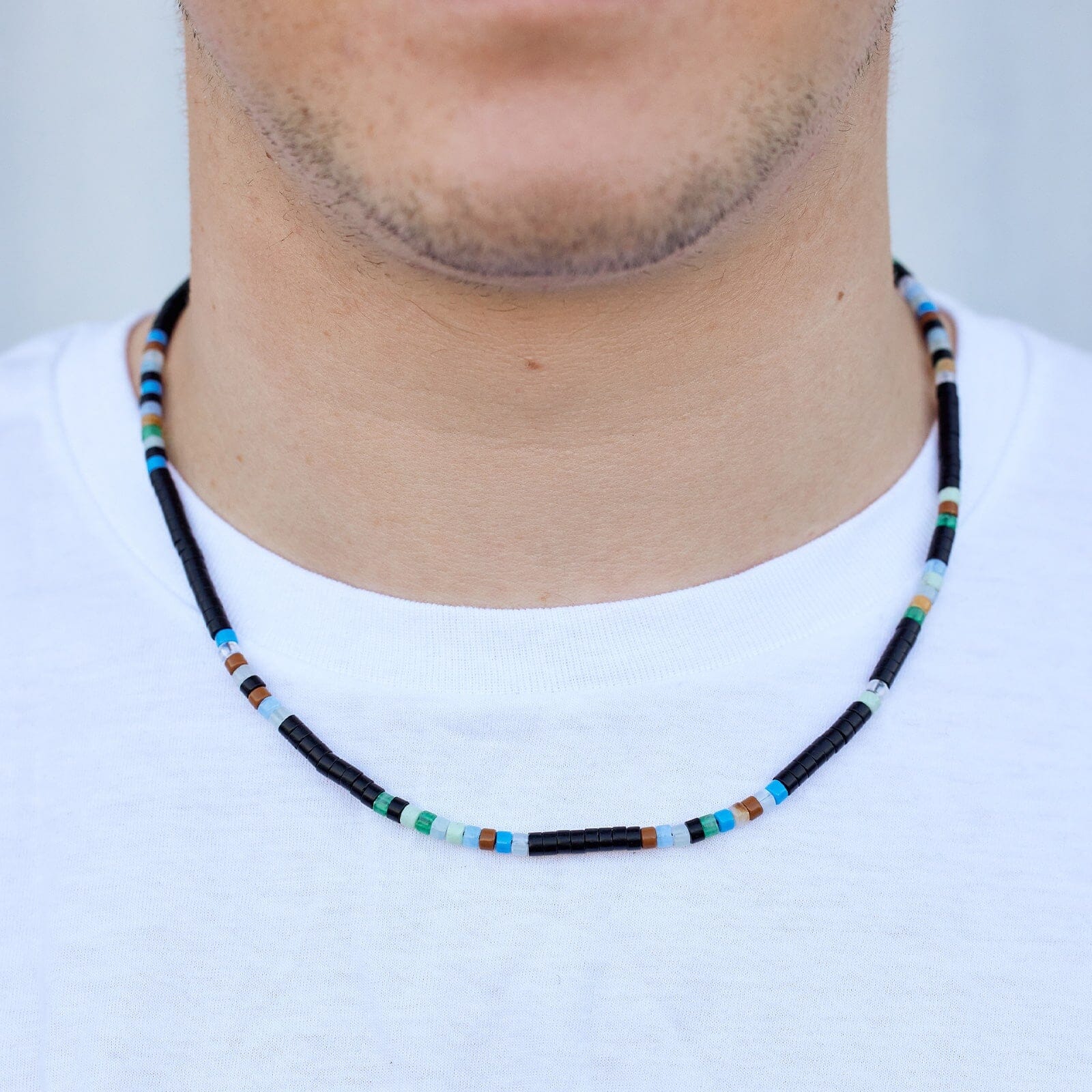 Men's Mixed Seed Bead Necklace