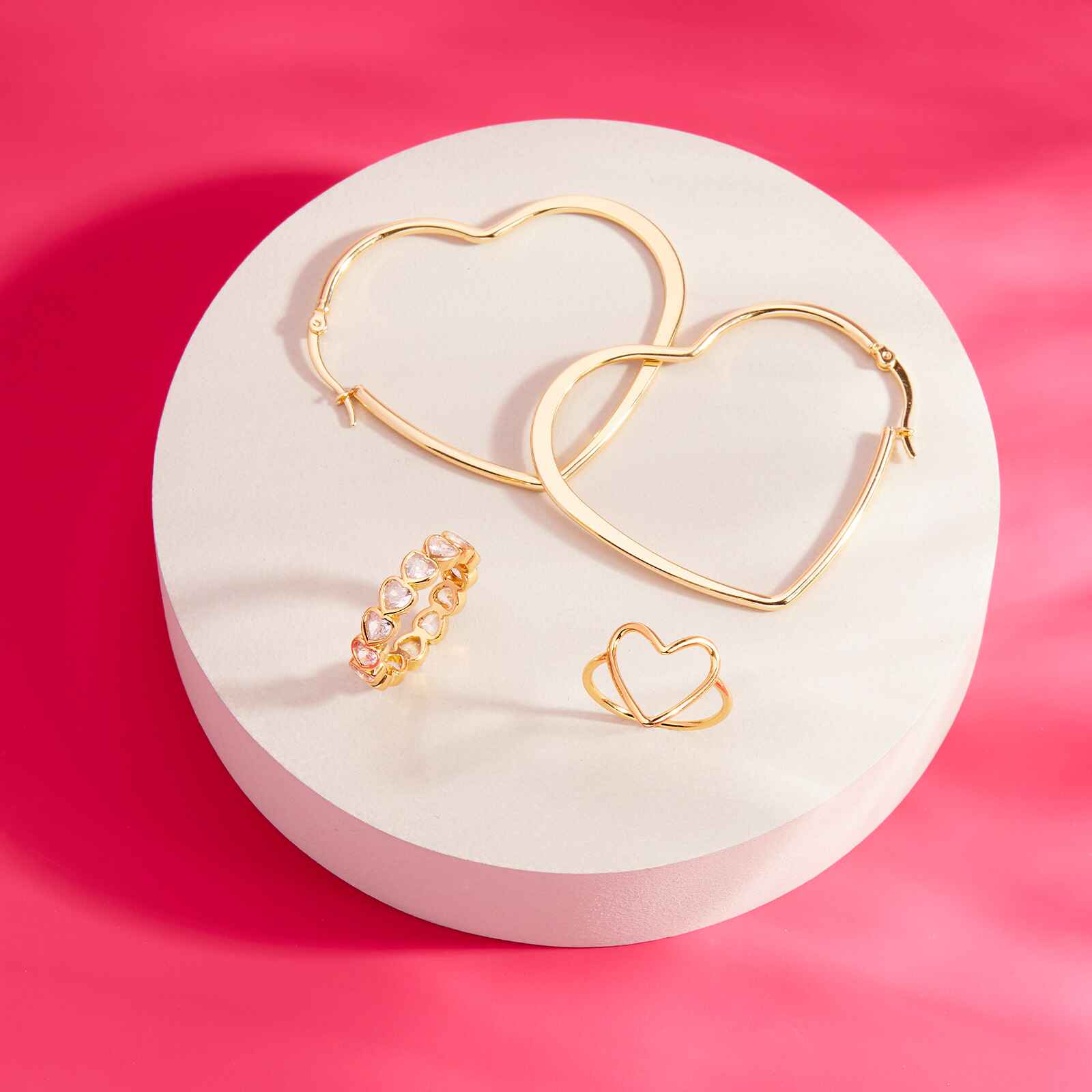 Stone Heart Ring Band