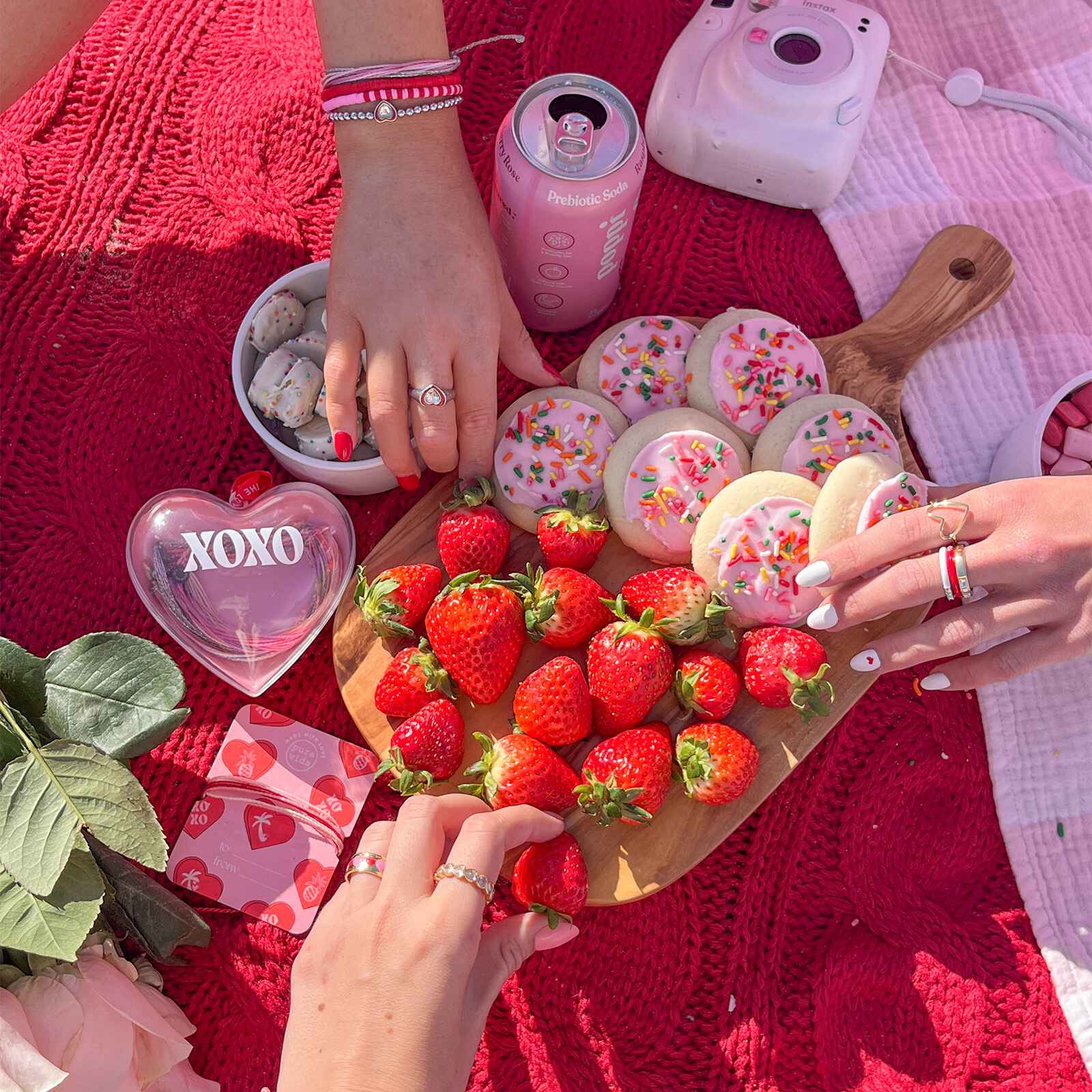 Stone & Enamel Heart Ring