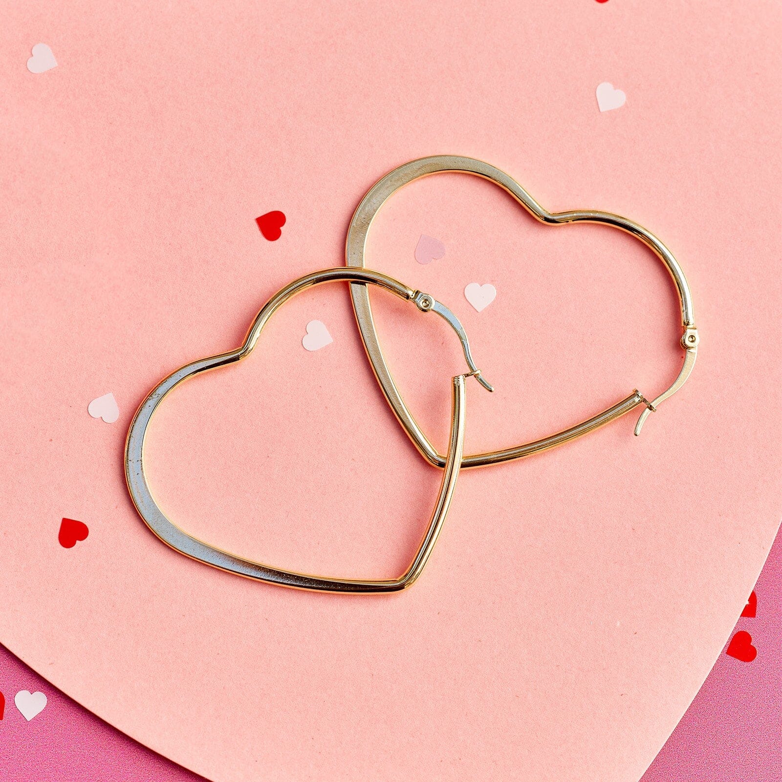 Oversized Heart Hoop Earrings
